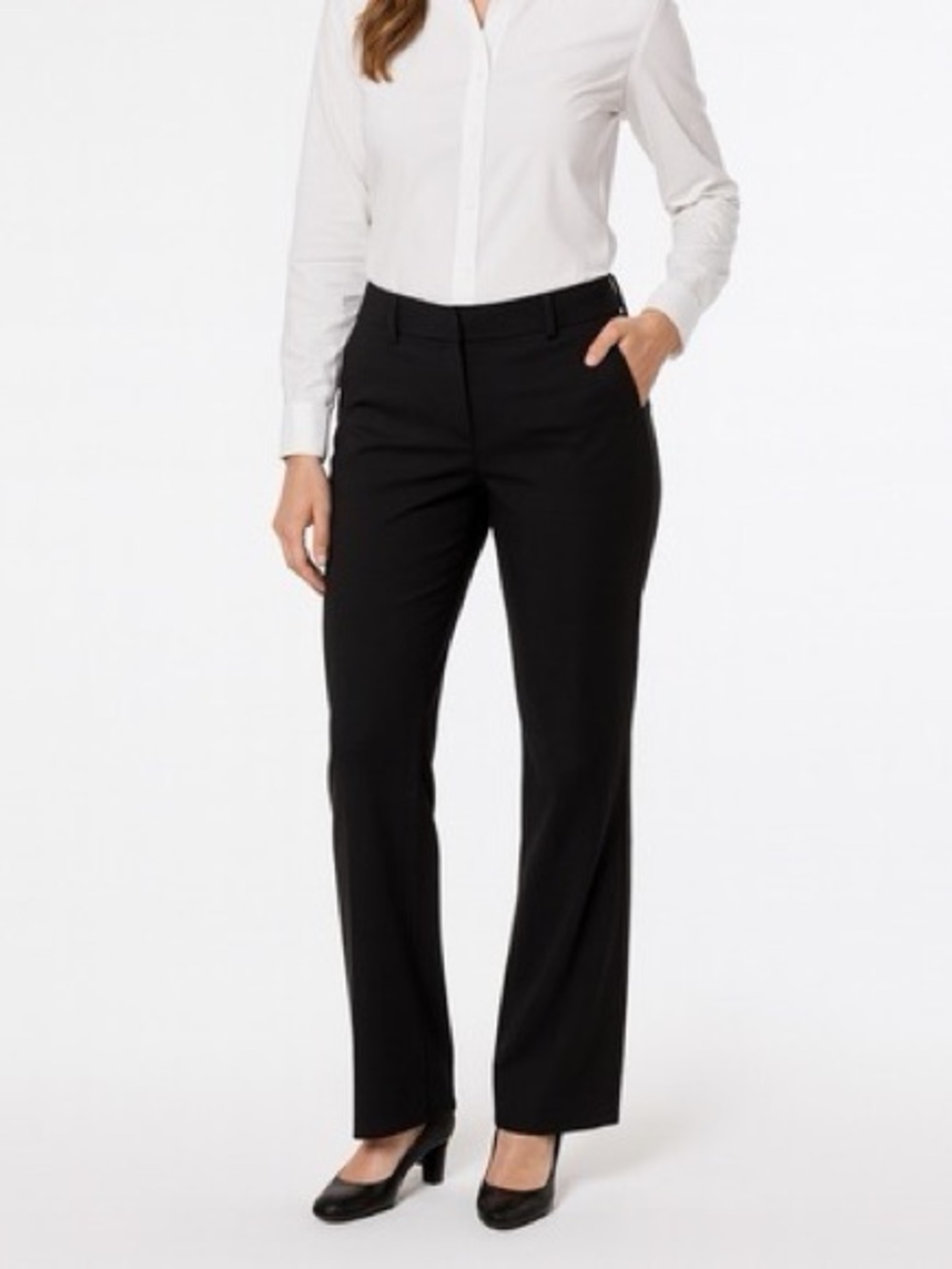 LOFT Julie Women's Straight-Leg Work Pants - Black